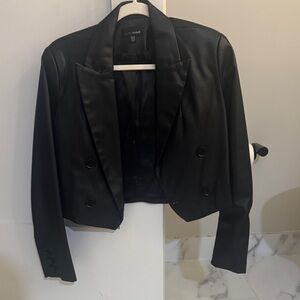 Black Women's Cropped Jacket